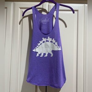 TANKED purple graphic tank top